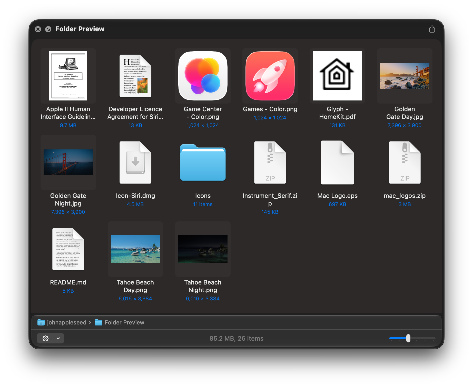 Folder Preview screenshot