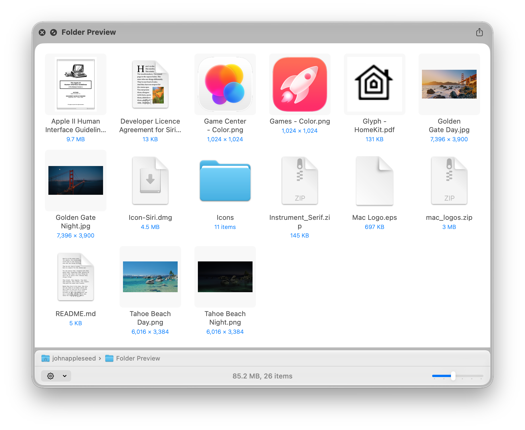 Folder Preview screenshot